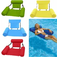 Swimming Inflatable Bed Foldable Floating Row Chair Beach Swim Pool Water Hammock Air Mattress Inflatables Lounger Beds for Waters Play Equipment Toys Stock
