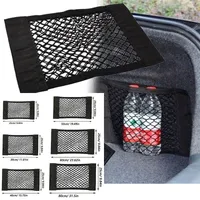 Auto -organisator achterkant achterste kofferbak opslag net stoel elastische string magie sticker mesh tas auto accessoirescar