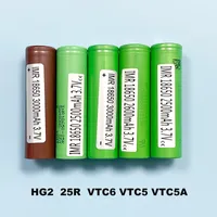 100% högkvalitativ 18650 Uppladdningsbar litiumbatteri LG HG2 3000mAh High Drain Discharge vs Samsung 25R 30Q Sony VTC6 VTC5 VTC5A FedEx Tax Free Leverans