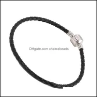 Bracelets de charme Rope Braided Rope Leather Friendship Wrist String Bracelet Punk Drop Unisex Drop Delivery 2021 J￳ias Chakrabeads