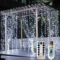 Strings LED 3M Fairy String Lights Kurtyna girlandy USB zdalne sterowanie dekoracje świąteczne do domu na zewnątrz ogród dekorowany