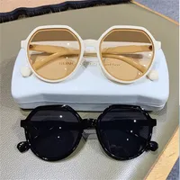 Oloey Fashion Style Allmatch Round Insend Candy Candy Candy Big Frame Big Frame Sun Glasses 220620