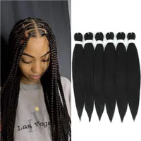 Lans Ombre Pre-stretched Easy Braids Hair 26 Inch Professional Itch Free Hot Water Setting Synthetic Fiber Ombre Yaki Texture Braid Extensions