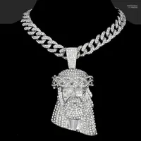 Подвесные ожерелья модного хип -хопа Иисус Ожерелье мужчины из мощеного