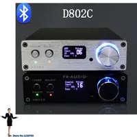 FX-Audio D802C Bluetooth3 0 Pure Digital amplifier USB RCA Optical Coaxial 24Bit 192KHz 80W 80W OLED Display189a