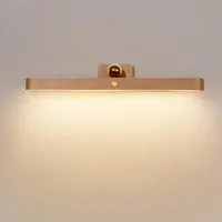 Vanity Lights drewniane lustro napełniające przednie światło LED Noc Portalble mobilne ładowanie magnetycznej lampy ściennej sypialnia sypialnia łóżka 255c