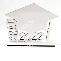 Sublimacja Puste 2022 Graduation Frame Frame Revil Transfer Zdjęcia Album Drewniany Dekoracje Desktop DIY Gift Gift