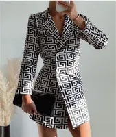 Bayan Ceketler Elbise Blazers Suit Lady Ofis Takım Cepler İş Çentikli Blazer Katlar