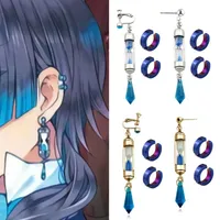 Clip-on skruv tillbaka anime Fallstudien av Vanitas cosplay prop unisex örhängen öronklipp stud smycken gåvor timglashängen accessorie