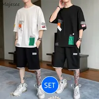 Men Sets Summer Imprimé Galetheng pantalons coréens de style coréen Hiphop Loissine Mens Set Chic Teens Harajuku Streetwear BF 220608