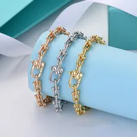 Tiff Tanys designer home Savi the same U - shaped high quality bracelet lock chain metal texture horseshoe gifts With original packaging