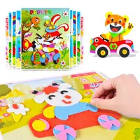 50Pcs Wholesale 3D EVA Foam Sticker Puzzle Game DIY Cartoon Animal Learning Education Toys For Children Kids Multi-patterns Styles Mix