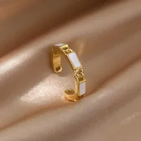 Cluster Ringe Luxus Gold Student Eröffnung für Frau White Ins Simple Ring Mode Gothic Fingerschmuck Hochzeit Party Sexy Ringcluster