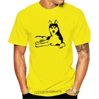 Herren-T-Shirts lustige Husky Hund gedruckte Baumwoll-Ment-Shirt Kurzarm Sommer coole Tops Discout T-Shirt lustig 100%Baumwollkroatien