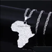 Pendant Necklaces Hip Hop Jewelry Africa Map Color Gold For Women Men African Maps Jewellery Gifts Mens Drop Delivery 2021 Pendants Sp Dhfag
