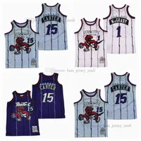 Mitchell ve Ness Retro Basketbol Formaları Vince Carter Tracy McGrady Dikişli Jersey 98-99 99-00
