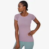 Hızla teknoloji 2.0 marka tişörtleri yoga kıyafetleri hızlı kuru nefes alabilen kadınlar giyim bayanlar spor kısa kollu bayan spor salonu giyim elastik fitness moda gömlek