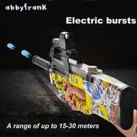 P90 Electric Auto Toy Gun Graffiti Edition Live CS Assault Snipe Water Bullet Bursts Blaster Funny Outdoor Pistol Toys304r