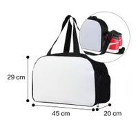 SUBRIMACIÓN DE UPS Bolsa de viaje en blanco Patrón personalizado Transferencia de calor Impresión Fitness Bag Fitness Bag al aire libre