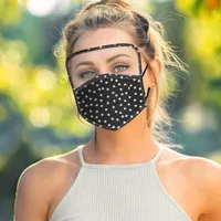 5 stück schwarz baumwolle outdoor facemask mit augen schild winddicht mund-muffel schal máscara in lager masque atmungsaktiv großhandel