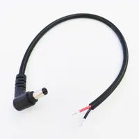 18AWG Cables Right Angled DC 5.5x2.5mm Male Power Plug Connector CCTV Cord Cable About 30CM Free DHL 500PCS