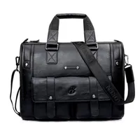 Кожаные мужчины Bag Burptame Bordbag Brand Designer Plound Laptop для 14 -дюймовых портфелей для модных модных бизнесов