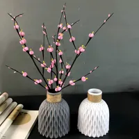 Modern Flower Vase Imitation Ceramic Flowers Pot Decoration Home Plastic Vases Flower Arrangement Nordic Style