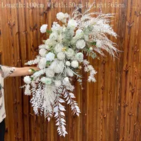 Decoratieve bloemen kransen bruiloft zijde bloem rij arrangement boog achtergrond decor wand tafel weg lead party fase sisplay rekwisieten