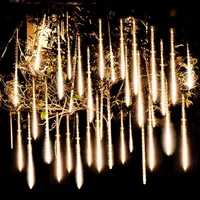 Sznurki świąteczne meteor meteor prysznic garland festoon świąteczny pasek światło na zewnątrz wodoodporne bajkowe światła sznurka