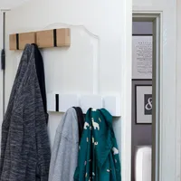 Bekleidungsgarderobe Lagerung faltbare Hakenhalterhalter Kleidung Haken Wand Hanging Home Decor Accessoires Stellschläge