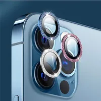 Dla iPhone 12 Pro Max 13 12 Mini Case Metal Camera Obezpiecznik Screen Protector Fit Fit IP 13 11 MAX 13 Kamery Len Glass Protectors