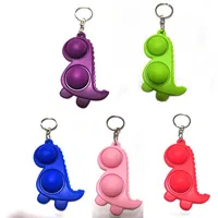 Simple Dimple Fidget Toys Small Keychain Mini Pressure Reliever Silicone Figet Anti-stress Funny Sensory Need Toy a43339T