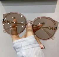 Zonnebril mayten vrouwen rond 2022 Designer Cat oog Sun bril Men Vintage Eyelasses Zwarte tinten UV400 Vrouw