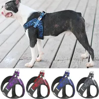 Dog Collars Leashes Harness Ajustable Vest Outdoor Supplies Refliencive Dogeads Chest Straps安定性ハーネス