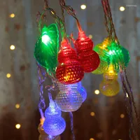 Cadenas LED Romantic Gourd Lights 10 LED Festival String Christmas para fiesta de vacaciones Red Night Light Light