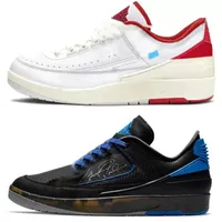 2022 Off Authentic 2 Low Black Royal Varsity Red White Basketball Shoes Men Women 1 Chicago UNC Powder Blue 1S Sports Sneakers With Origingl Box