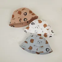 Sommer Baby Eimer Hut Cartoon Bären Kinder Panama Fischermütze breite Krempe faltbare Kinder im Freien Sonne Hut Hüte