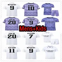 Benzema Soccer Jersey 2122 23 Shirt Football Vini Jr Camavinga Alaba Hazard ASENSIO Modric Kroos Valverde Camiseta Maillot de Foot 2022 2023 X8CJ #