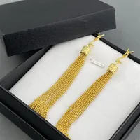 Silver Earings For Women Jewelry Designers Earrings Pendant Letters Tassels Studs Fashion Luxurys Gold Hoop Earring New Box 220226192m