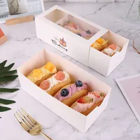 Schweizer Rollbox mit klarem Fenster Dessert Kuchenschubladen -Verpackungsboxen