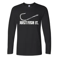 Men's T-Shirts 2022 Love Fishing TShirt Fashion Men Fish It Funny Angler Hook Bait&Tackle Preshrunk Cotton Long Sleeve T Shirt