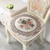 Cushion/Decorative Pillow European Style Embossed Jacquard Embroidery National Color Thickened Dining Chair Cushion High Grade Thickening Ga