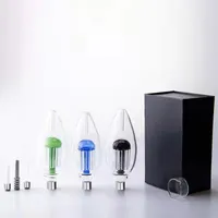 510 HoneyBird Nectar Collector Kit Glass NC Kit med Titanium Quarzt Tips Koncentrat Straw Mini Glass Pipe Rökningstillbehör DAB RIG