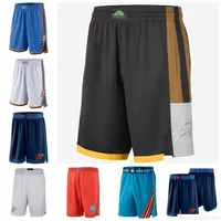 인쇄 된 오클라호마의 City Thunder 's Men 2021/22 City Swingman Pants Edition Basketball Shorts Performance Black