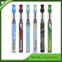 Backun disponibel vepe penna cigarett 1000 mg Uppladdningsbart batteri 320mAh 1,0 ml patroner för tjock olja 6 färger Individuell paket Runtz Hög styrka