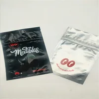 Lege Black Medibles Mylar Packaging Bag 150 mg EDBOLTS Gummy Tassen Kinderbestendige ritsgeur Geurbestendig Hersluitbare zakken Peaches Sour 3317
