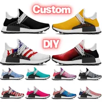2022 DIY My Idea Custom Fashion Style Sneaker Human Race Race Rune Shoes Мужские кроссовки индивидуальные размер логотипа Мужчины Женщины Тренеры с коробкой 35-47