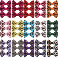1.5 Inch Baby Girl Hair Accessory Boy Bow Tie Leopard DIY Band kid Mini Headband Without Clip Knot Silk Boutique Korean Retro Accessories Butterfly