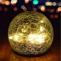 LED Solar Ground Light Garden Dekoracja dziedzińca Pochowanie Święta Święta Święta Outdoor Glass Ball Light