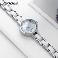Sinobi 2022New Women Watches Flower Print Diamond Black/White Small Dial Elegant Japan 수입 석영 팔찌 시계 Ladies Watch